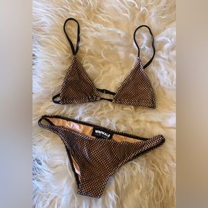 New without tags Minimale Animale size medium fishnet swimsuit bikini cheeky
